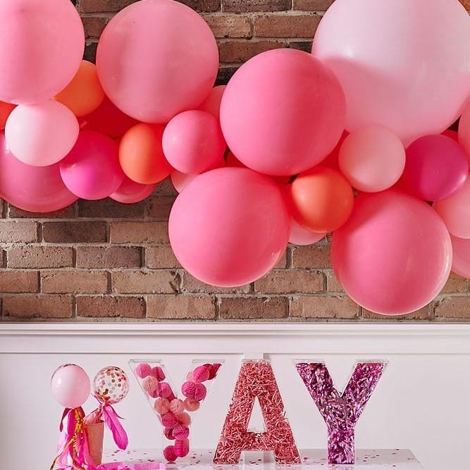 Ruby Rabbit Partyware balloon garland pink