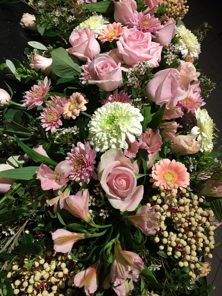 Flowers By Lynda pinks display