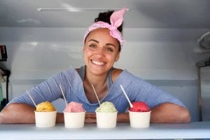 Pepita's Ice Cream Van serving up