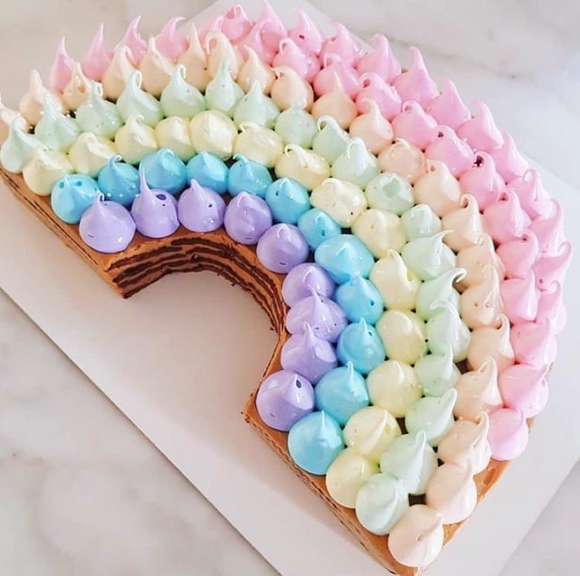 Saffy & May rainbow cake