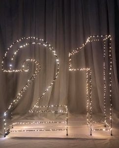 Empire Event Hire 21st numbers