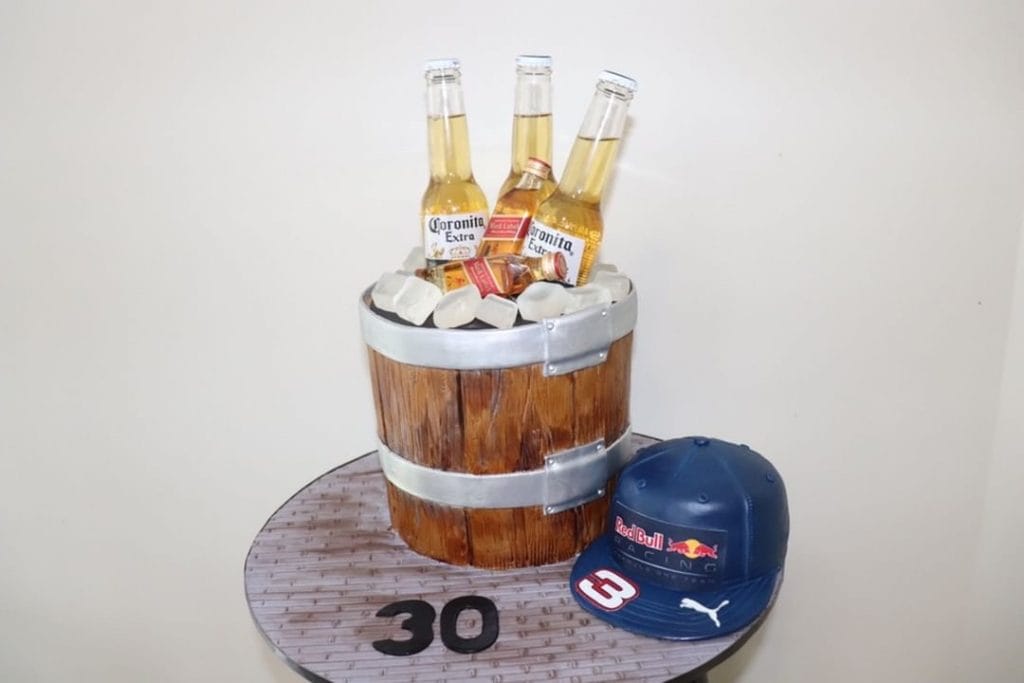 All Occassion Cakes beer bucket cake