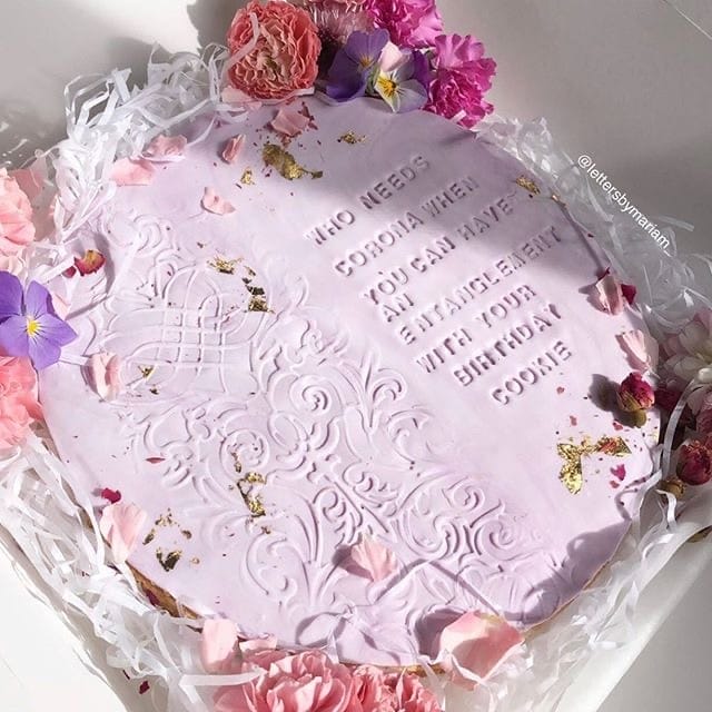 Letters By Mariam floral cookie