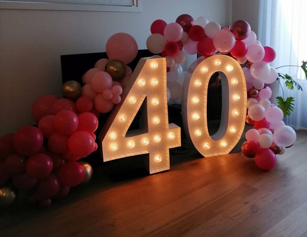 Stress Less Party Hire birthday numbers