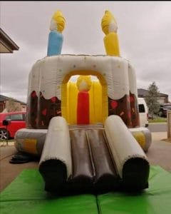 Stress Less Party Hire cake jumping castle