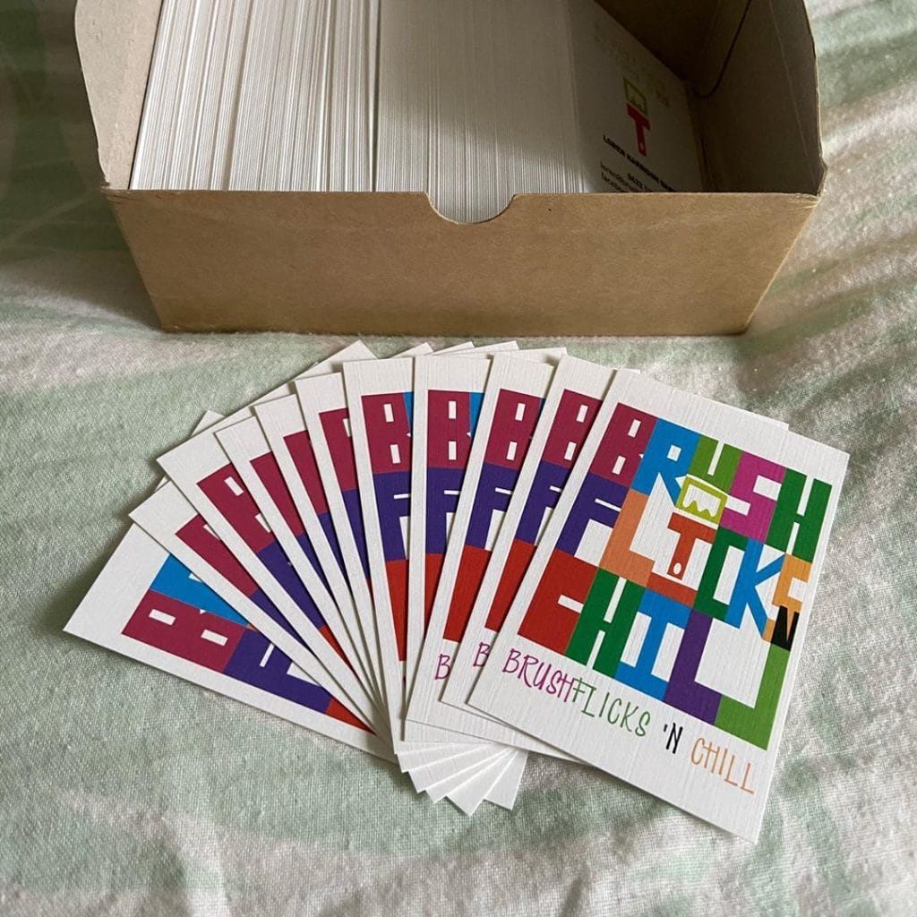 Brushflicks N Chill flyers