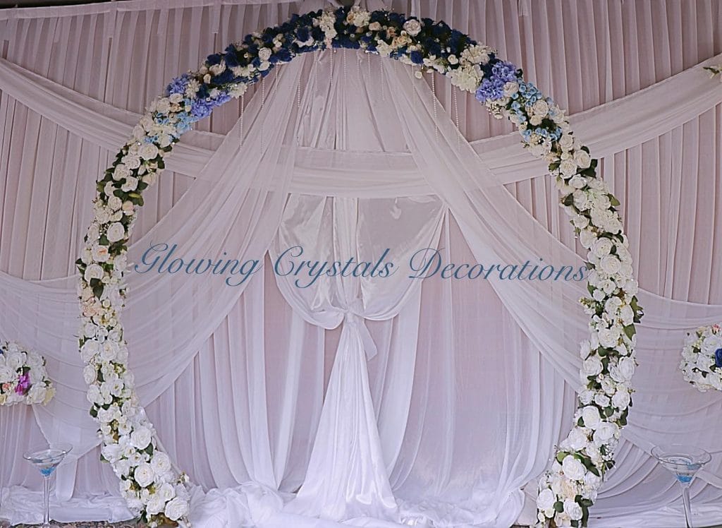 Glowing Crystals Decorations flower arch