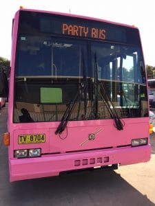 Party Shuttle pink bus