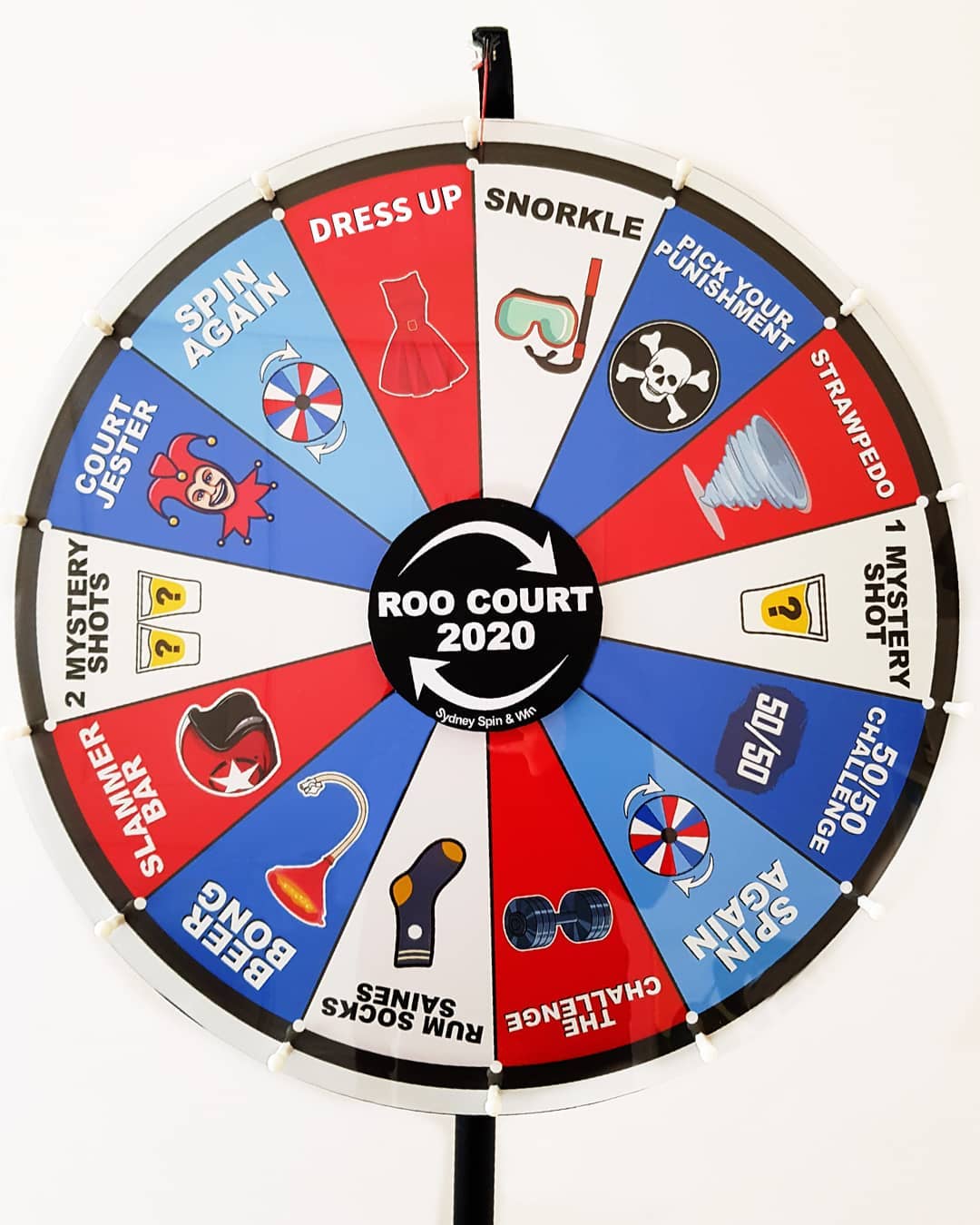 custom spinning wheel on Sydney Spin Win Equipment Furniture Project Party