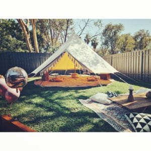 tent pegs backyard