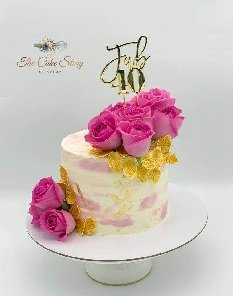 The Cake Story By Kunza gold leaf cake