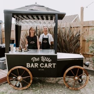 The Little Bar Cart cart and hosts