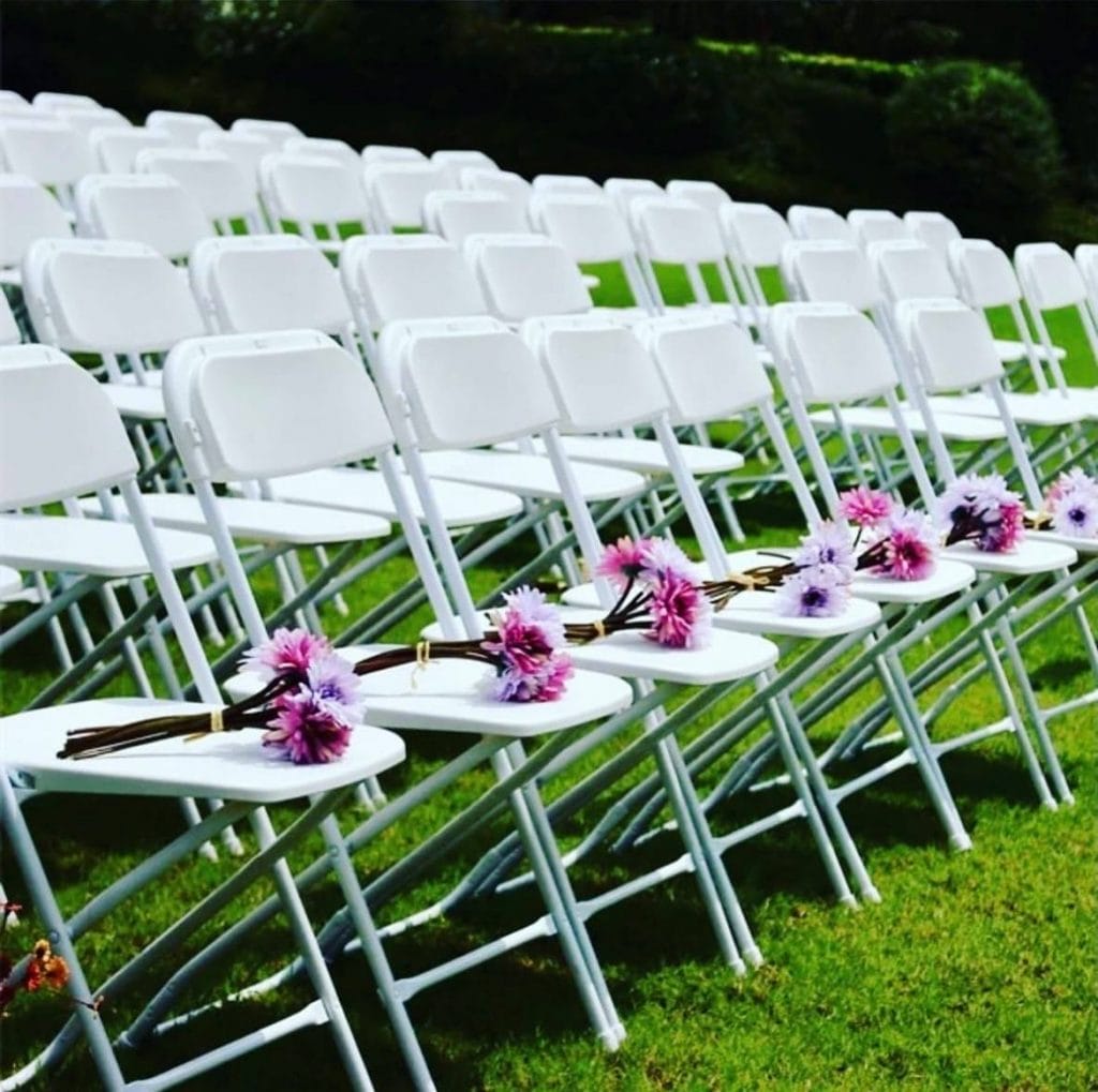 You're Invited Event Hire chairs and flowers