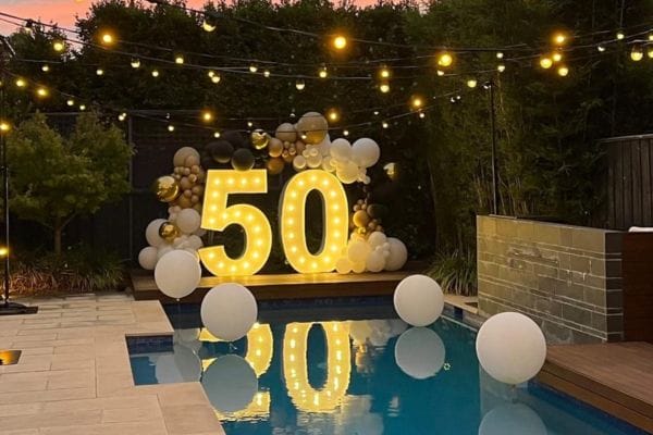 A styled event for a 50th birthday
