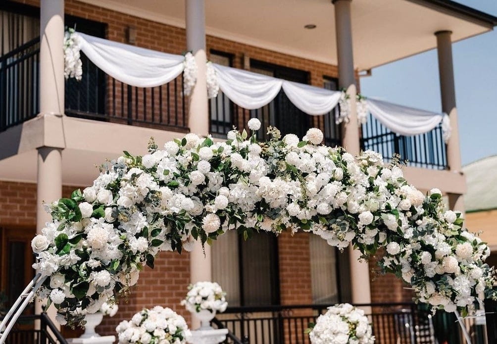 Propped & Pretty floral arch