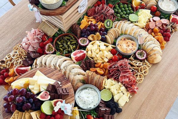 Platters + Blooms Co. grazing tables on the Gold Coast