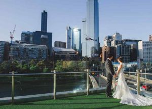 Melbourne CBD wedding couple