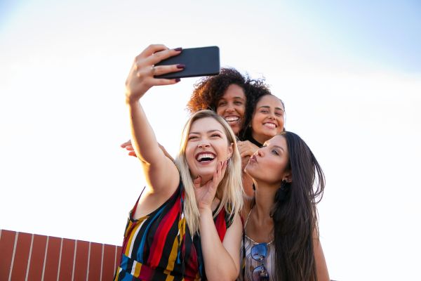A group of friends taking a selfie