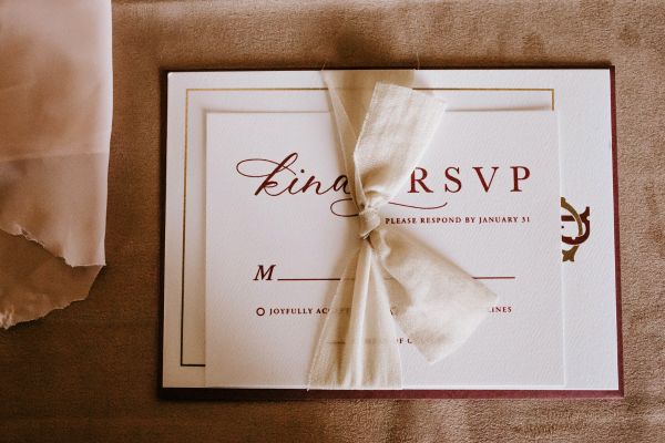 An invitation and RSVP for a party